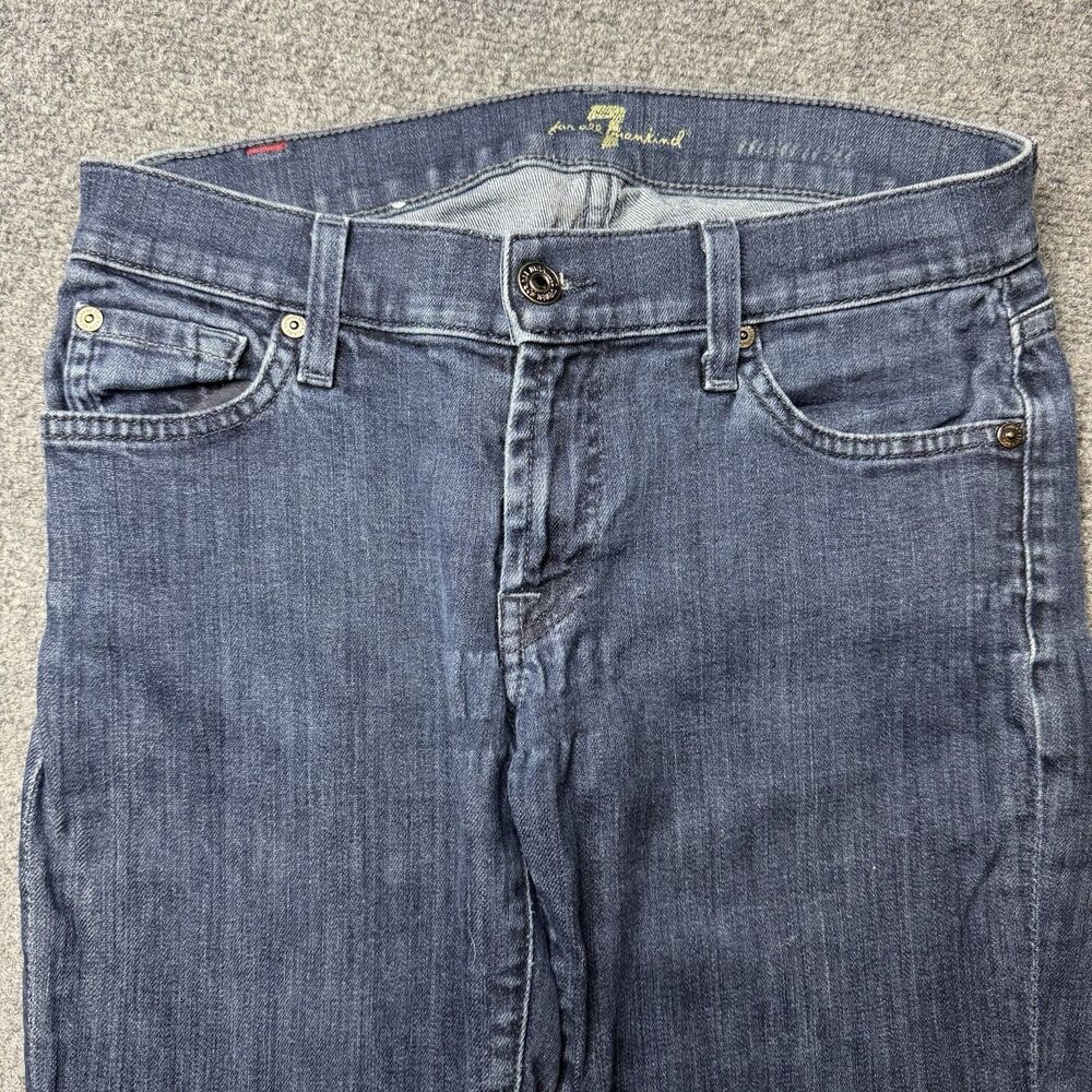 7 For All Mankind Roxanne Mid-Rise Slim Straight Leg Denim Women's Jeans Size 27